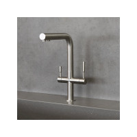 Смеситель для кухни Lemark Эксперт с подключением к фильтру питьевой воды, сталь LM5063S