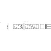 Шланг гибкий для лейки смесителя на борт ванны Lemark 3.5 м, 1/2-F(М12), EPDM-сталь, пакет LE8056S