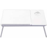 Столик складной для ноутбука/завтрака BRABIX BT-004 560х320х270 мм, регулировка наклона, белый 532906