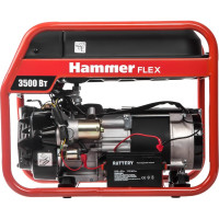 Бензоэлектростанция Hammer Flex GN4000E электрозапуск 3.5КВт 220В 50Гц бак 15л непр.9ч 522789