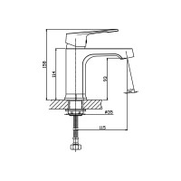 Смеситель для умывальника АНТЕЙ Прилив d35 мм 353510-ANT
