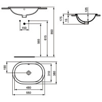 Раковина Ideal Standard Connect 55 см E504801