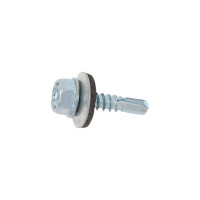 Кровельный саморез с шайбой Kenner EPDM, цинк, PT-3, 4.8x19, 300 шт. Фасовка ск4819пт3ф