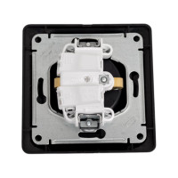 Розетка Systeme Electric Glossa с заземлением, 16а, 250в, в сборе, графит GSL001342
