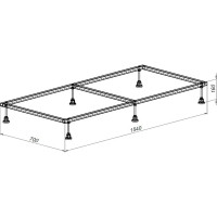 Каркас для литьевого поддона ALLEN BRAU 1600x800, монтаж.размер 1540x700мм, алюминий 00267189