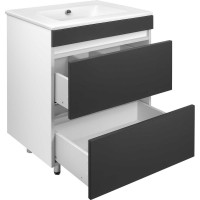 Напольная тумба Toppus Velvet 60 под умывальник quadro, графит матовый 9711.017