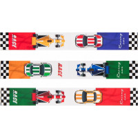 Закладки для книг Race Cars с магнитом ЮНЛАНДИЯ, набор 6 шт, блестки, 25x196 мм, 10 упаковок по 6 шт., 113446