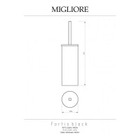 Ершик Migliore FORTIS напольный, колба металл, черный матовый 31768