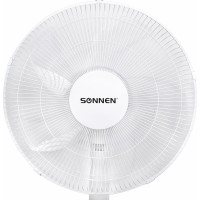 Напольный вентилятор SONNEN Fs40-a999, Led дисплей, пульт Ду 50 Вт, 3 режима, белый, 455735