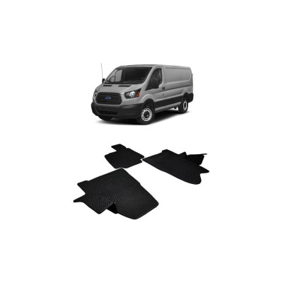 Eva Smart ковры в салон автомобиля ford transit 2014 - эва сота чёрные c серой окантовкой 2373-B5B1-S