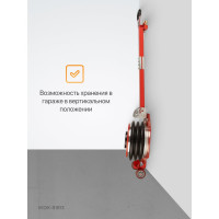 Домкрат пневматический подкатной 3т, WIEDERKRAFT 135-435 мм с регулировкой угла наклона рукояти, WDK-81813