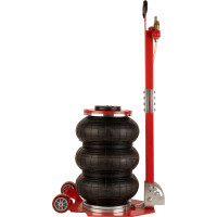 Домкрат пневматический подкатной 3т, WIEDERKRAFT 135-435 мм с регулировкой угла наклона рукояти, WDK-81813