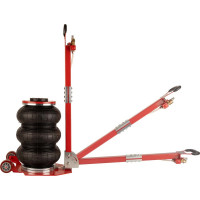 Домкрат пневматический подкатной 3т, WIEDERKRAFT 135-435 мм с регулировкой угла наклона рукояти, WDK-81813