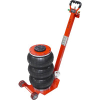 Домкрат пневматический подкатной 3т, WIEDERKRAFT 135-435 мм с регулировкой угла наклона рукояти, WDK-81813