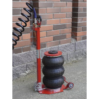 Домкрат пневматический подкатной 3т, WIEDERKRAFT 135-435 мм с регулировкой угла наклона рукояти, WDK-81813