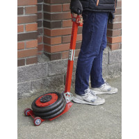 Домкрат пневматический подкатной 3т, WIEDERKRAFT 135-435 мм с регулировкой угла наклона рукояти, WDK-81813