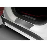 Накладки на пороги Rival для Porsche Cayenne III 2017-н.в., нержавеющая сталь, с надписью, 4 шт. NP.4601.3