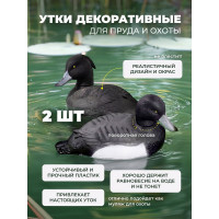 Муляж "Утки" WMC TOOLS пластмассовая с поворотной головой для пруда декоративного(к-т 2шт)(15х19х28см,цвет:черный, черный/белый) WMC-TG6004021/2 шт к-т/(48888)