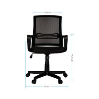 Кресло оператора Helmi HL-M07 Comfort ткань, спинка сетка черная/сиденье TW черная 306211