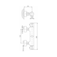 Смеситель для душа RavSlezak Termo TRM80.5