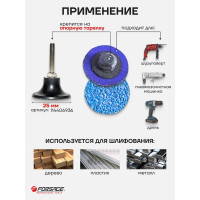 Круг абразивный шлифовальный (50 шт; 25 мм; 120; синий) Forsage 48945 F-BD1120Z