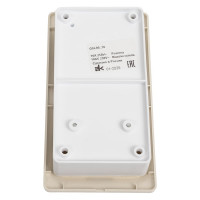 Розетка и 1-кл. выключатель Systeme Electric Glossa Беж с/з, со шторками SE GSL000270