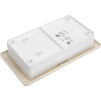 Розетка и 1-кл. выключатель Systeme Electric Glossa Беж с/з, со шторками SE GSL000270