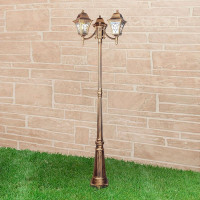 Садово-парковый светильник Elektrostandard Altair F/3 / черное золото a025024