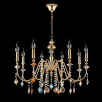 Подвесная люстра Crystal lux MERCEDES SP8 GOLD/COLOR