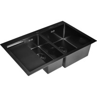 Мойка из нержавеющей стали WISENT 7851B-SR с PVD, со складной решеткой/ WS37851B-SR/WS-02-2B/W325014