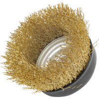 Кордщетка чашеобразная латунная для УШМ, 60 мм, в блистере ROCKFORCE RF-BWC025(29657)