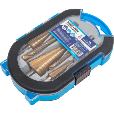 Набор сверл ступенчатых и фрезерных 4-12 мм, 4-20 мм, 4-32 мм, 3/6/8 мм vertextools 4-12-368