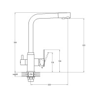 Смеситель для кухни G-lauf с биканальным изливом, хром GEP18-A076