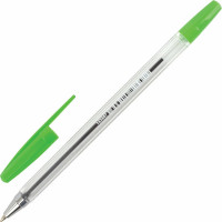 Ручка BRAUBERG шариковая M-500 CLASSIC ЗЕЛЕНАЯ, корпус прозрачный, узел 0,7 мм, линия 0,35 мм 50 шт 143447