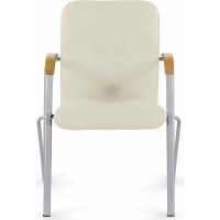 Кресло BRABIX Samba Cf-104, серый каркас, накладки бук, кожзам бежевый 532760