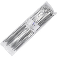 Неразъемная стальная коррозионно-стойкая стяжка Cabeus нержавеющая сталь 304L, 300x4.6x0.3 мм, 100 шт. MTL-300