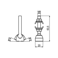 Нажимной упор KUKAMET с шарнирным наконечником 912-3