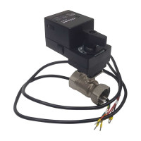 Двухходовой шаровый кран TECHNO HKS225-04AN/24V из нержавеющей стали 304, DN25, резьба G1, с электроприводом 4 Нм, 24 В, управление аналоговое 0(2)~10V 660253