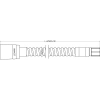 Шланг гибкий для лейки смесителя на борт ванны Lemark 2.5 м, 1/2-F(М12), EPDM-сталь хромированная, пакет LE8052S