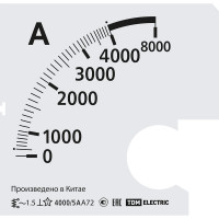 Шкала TDM ELECTRIC Ш72 4000/5А-1,5 для А72 Х/5А SQ1102-2071