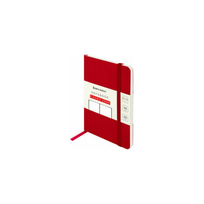 BRAUBERG Блокнот МАЛЫЙ ФОРМАТ 96x140мм А6,ULTRA, под кожу, 80г/м2, 96л, линия, красный, 113028
