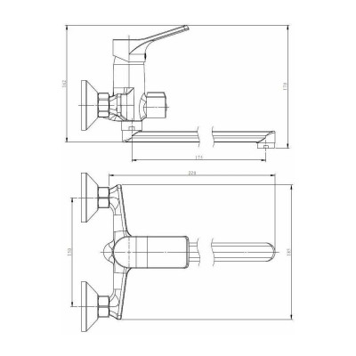 Смеситель для ванны ESKO Eiger EG 30