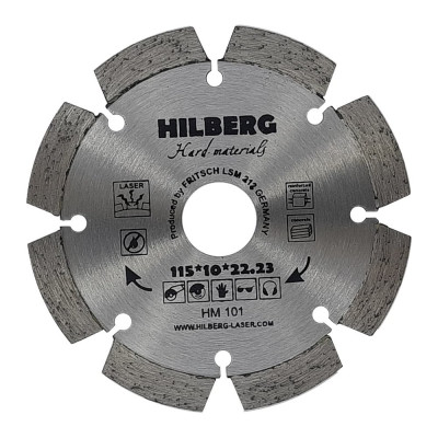 Отрезной алмазный диск Hilberg Hard Materials Лазер HM101