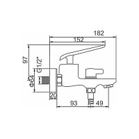 Смеситель для ванны Ledeme L3274WR 65909