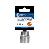 Торцевая головка КОБАЛЬТ 1/2, 30мм, Cr-V 643-170