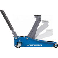 Домкрат подкатной NORDBERG 2,5 т с резиновой насадкой. N32025E