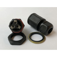 Водостойкий 3-полюсный разъем TTAF Elektronik в панель 250V 20A IP68 WPP-0302M20