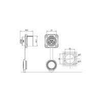2-полюсный водостойкий разъём TTAF Elektronik IP67 500V 20A TT20-02F-PE-01-001
