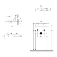 Подвесная раковина Scarabeo HUNG 1513