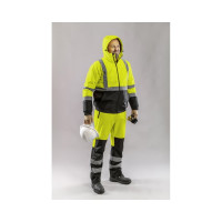 Светоотражающая куртка HOEGERT TECHNIK OKER, желтая, р.3XL HT5K244-3XL